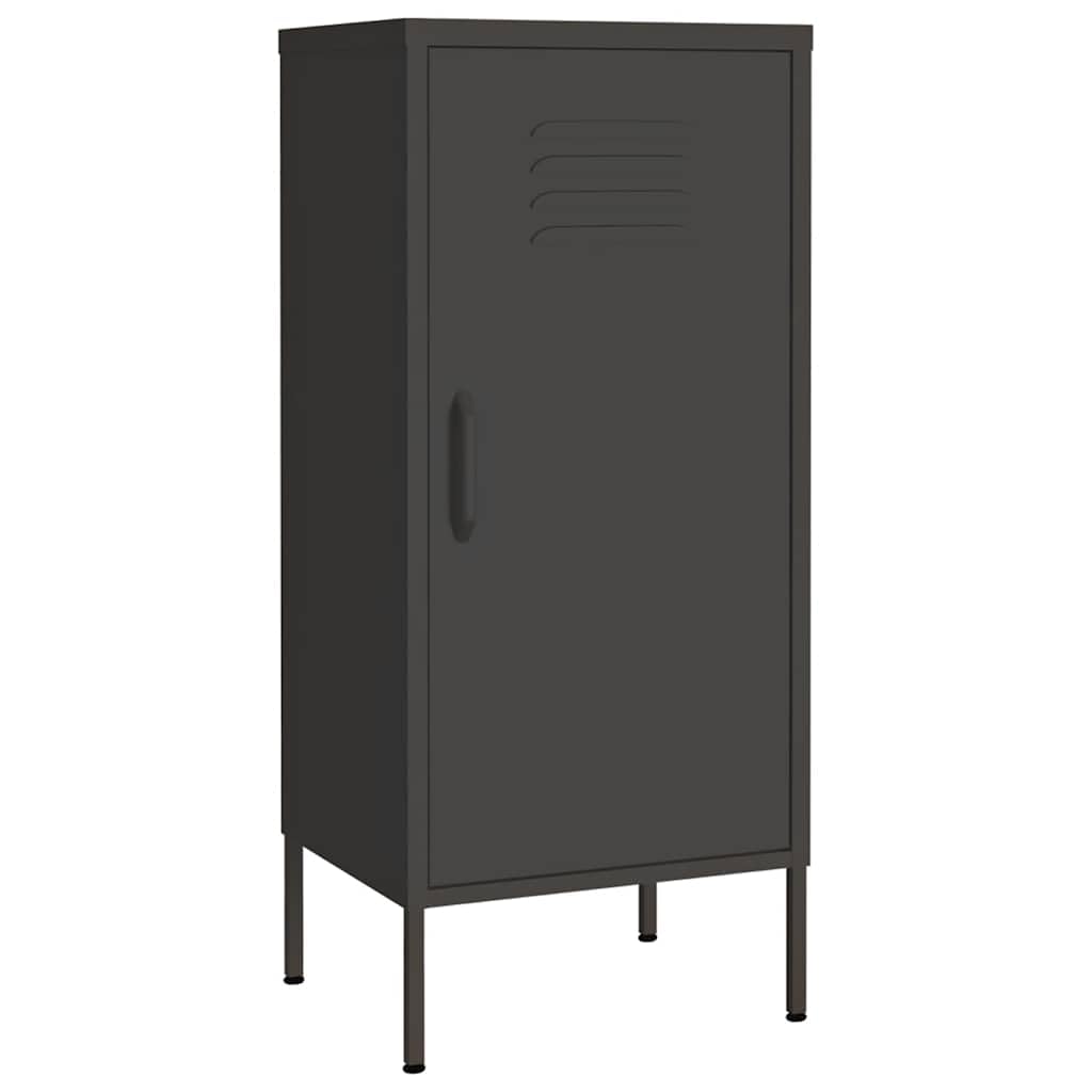 vidaXL Lagerschrank Sideboard Kommode Anrichte Stahlschrank Schrank Beistellschrank Mehrzweckschrank Bücherschrank Standschrank Anthrazit 42,5x35x101,5cm Stahl