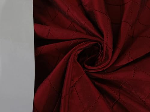 Tissu plissé en soie Dupioni DUPP15 rouge x noir pour confectionner vos robes de soirée