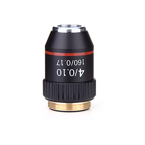 195 Objetivo acromático Negro 4X 10X 20X 40X 60 X 100 microscopio óptico Lente Objetivo RMS 20,2mm Piezas objetivas (Color : 40X with Spring)
