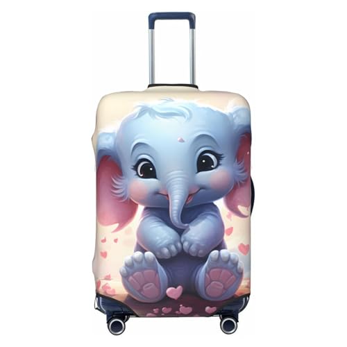Beautiful Elephant Travel Luggage Cover for Suitcase Anti-Scratch Fashion Suitcase Protector Washable Elastic Baggage Covers Fits 18-21 Inch Luggage for Travel Beach Holiday