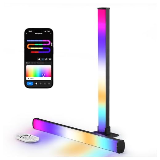 LuminexDesigns Barre Lumineuse LED RGB pour TV & Gaming 40cm - Synchronisation Musicale et Contrôle via Application pour Éclairage Ambiant et Décoration, Noir