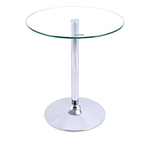 CHENJIU Small Round Dim Sum Table, Simple Glass Design, Suitable for L CHENJIU Small Round Dim Sum Table, Simple Glass Design, Suitable for L