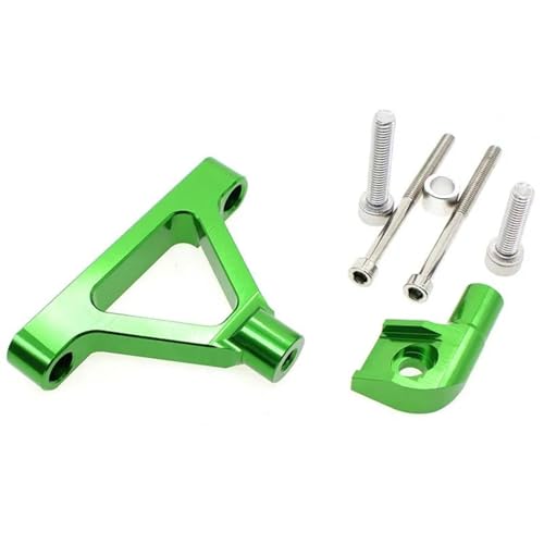 para Kawasaki para Ninja ZX6R ZX-6R 2007 2008 Amortiguador Motocicleta Dirección Estabilizador Soporte Montaje Control Seguridad Lineal Invertido Amortiguador de dirección(Green Bracket)