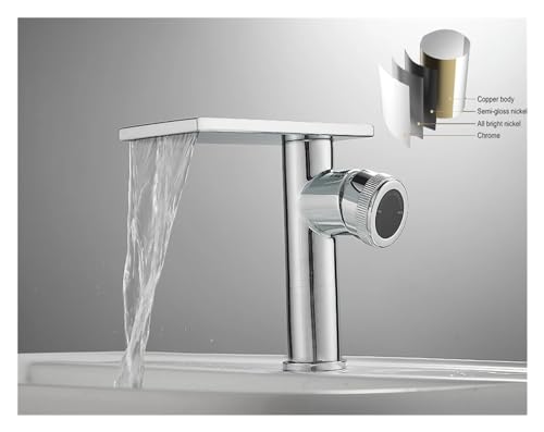 Robinet de salle de bain en laiton cascade pour mitigeur de vasque