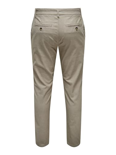 Only & Sons Herren Onsmark Pete Slim Dobby 0058 Pant Noos Hose, Fallen Rock, 32W / 32L EU – Ansicht 4