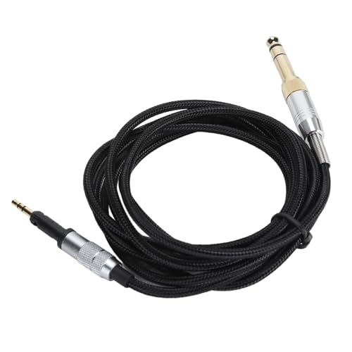 Haofy Cable de Auriculares de Calidad de Sonido sin Sonido sin Pérdida Compatible con HD599 HD558 HD549 HD579 HD595 6.6 Pies, Alargados 2 M, Tejido de Nylon, Plug and Play