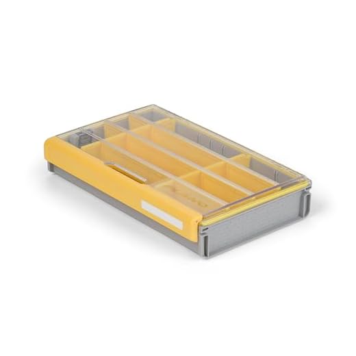 Plano Edge Flex 3700M Tackle Storage | Premium Tackle Organization with Rust Prevention | Includes 38 Flex dividers, yellow/gray