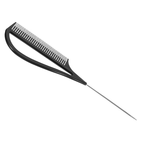 HONITANO Pettine Professionale per Partizioni Chioma con Coda in Acciaio per Tintura Effetti e Pettine da Stylist in Plastica per Styling Dettagliato a Casa e Salone