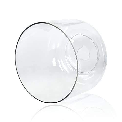 Image of Kira Home Luxe 9 inch Pendant Light Glass Shade Replacement w /Clear Jar Shape, Chandelier Glass Upgrade 8 inch x 8.75 inch, Fits Threaded Medium Base Sockets