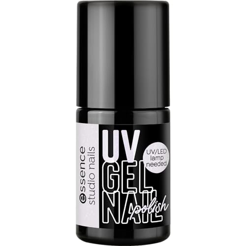 essence studio nails UV GEL NAIL polish, Nr. 101, Weiss, langanhaltend, farbintensiv, vegan, ohne Mikroplastikpartikel, ohne Parfüm, ohne Parabene, 1er Pack (5ml)