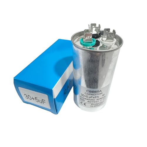 Condensateur de remplacement 30+5 UF 440V AC pour moteur et unité CA ronde