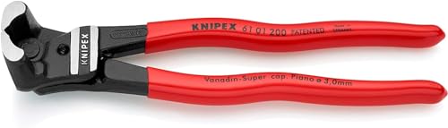 Knipex Bolzen-Vornschneider hochübersetzt schwarz atramentiert, mit Kunststoff überzogen 200 mm 61 01 200