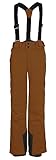 killtec Jungen Skihose/Funktionshose mit Latz, Schneefang und Kantenschutz KSW 128 BYS SKI PNTS, braun, 128, 39669-000