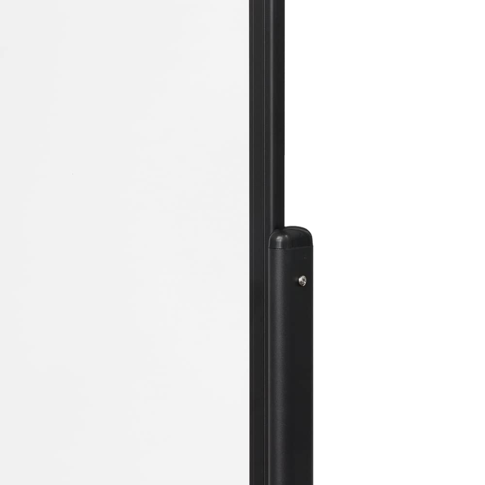 Vivol Cloison de séparation mobile - Tableau blanc - Double face et magnétique - 200 x 90 cm - Noir