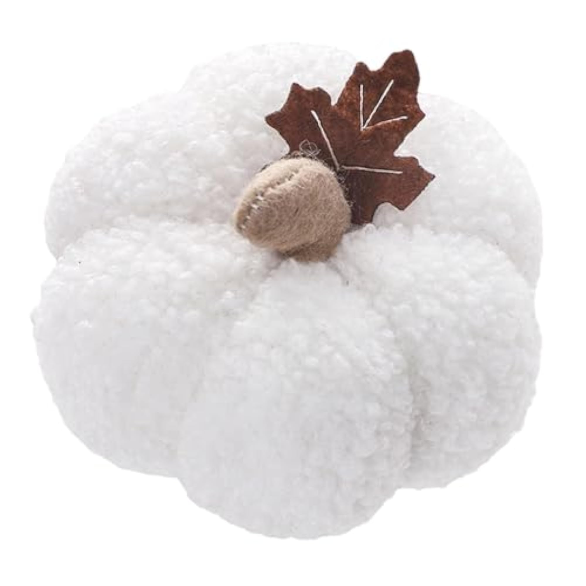 Artificial Pumpkin Decorative Realistic Faux Fruit Display for Party Kitchen White