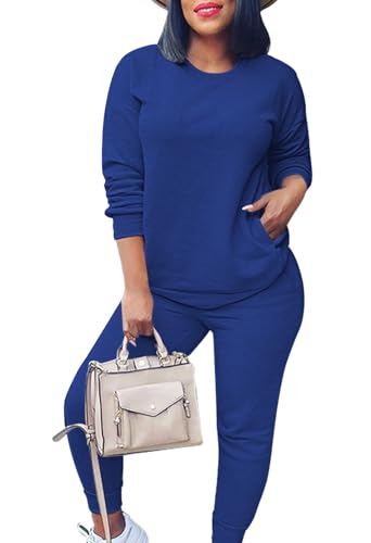 Image of Fixmatti Women Pullover Hoodie Pockets Sweatpants Sport Jogger Sweatsuit