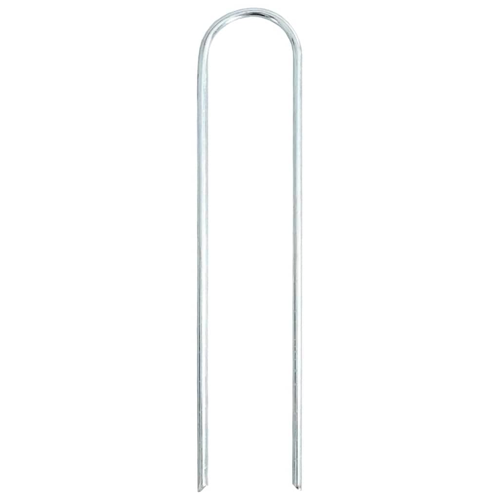 Piquets De Sol en Forme De U 25 Pcs 20x3,5 Cm Acier Galvanisé