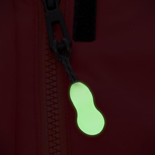 Image of munkees Zipper Puller Replacement Nylon Pull Rope 3 in Pack, Normal, Glow in the Dark, Grey