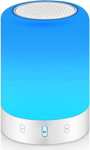 VOCH Night Light Bluetooth Speaker, Portable Wireless Bluetooth Speaker, 6 Color LED Themes Bedside...