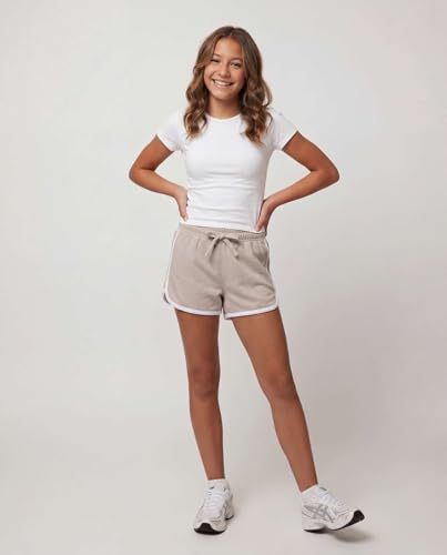 Image of Real Essentials 3 Pack: Girls Fleece Dolphin Shorts Athletic Running Soccer Basketball Sleep Lounge Casual Cozy