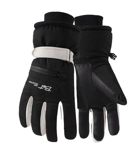 XuoAz Mens Winter-Ski-Snow-Gloves Waterproof-Warm Non Slip Touchscreen Gloves for Skiing Snowboarding Driving