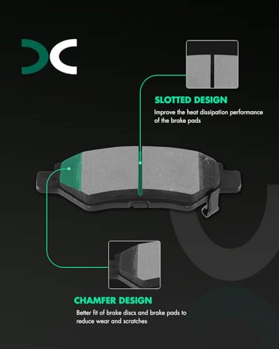Image of SCITOO D1332 D1337 Front Rear Semi-Metal Brake Pads Sets Fit For Cadillac CTS 2008 2009 2010 2011 2012 2013 2014