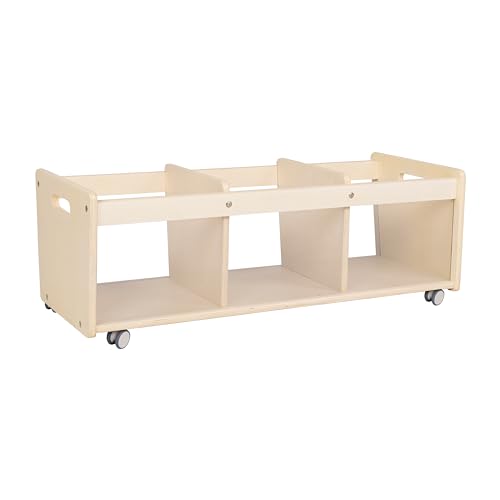 Angeles Mobile 12" H Toddler Storage Center, Classroom Reading Nook Cubbies, Kids Preschool & Daycare Toy Cubby Shelves, Toddler Playroom Bookshelf, Assembly Required
