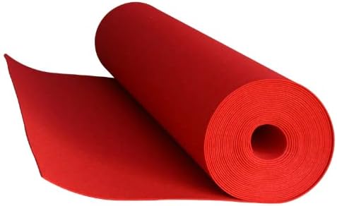 Red Aisle Runner - Professional-Grade Nylon, Includes Tape Double-Sided Adhesive - Disposable Scroll Pattern Runner Great for Indoor Events or Weddings, Prom, Hollywood Parties - Image 9