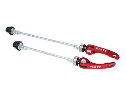 Platt Bike Wheel Hub Skewers Mtb Quick Release Skewers Front And Rear Axle Fit For Road Bike,Mountain Bike,Bmx (Red,1Pair) #TOP3