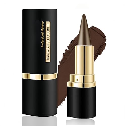 Eyeliner Pencil-Waterproof Smudge Proof Gel Eyeliner Pen-Long Lasting Retractable Eye Pencil-Quick Dry Smokey Eye Liner for All Day Makeup-Black & Brown Eyelin/er Pencils,Water Activated(Brown)