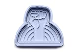 Keksausstecher Power To The People Symbol – zweiteilig mit Stempel – Ausstechform aus PLA – politisches Backzubehör – Geschenkidee für Aktivist:innen, Demos, Pride, Statement-Küche