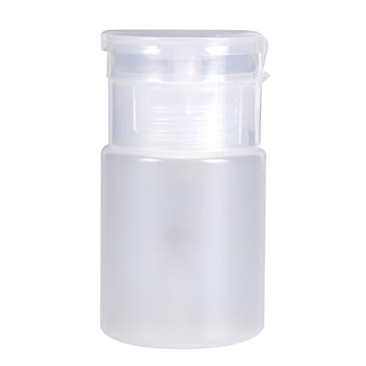 Botella de dispensador de uñas, limpiador de bomba Botella de plástico vacía para removedor de esmalte de uñas de arte líquido - Botella transparente 60ML(blanco)
