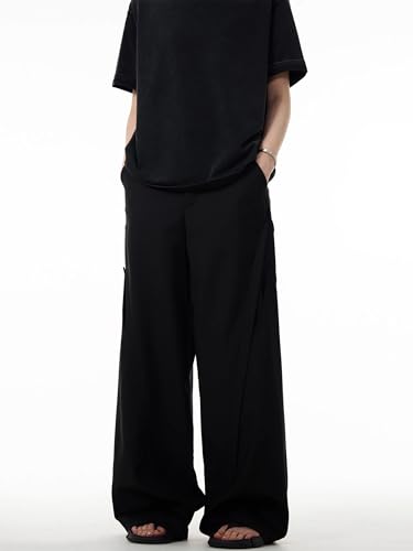 Men's Jeans Vintage Leopard Print Denim Jeans Straight Leg Loose Fit Trouser for Men-Medium-Black3