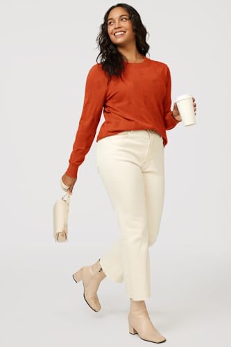 Image of Arach&Cloz Women's Soft Knit Sweater Fall Dressy Casual Pullover Tops