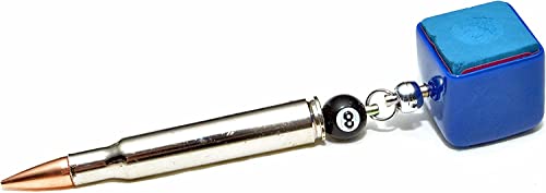 Chalk Box Bullet Pool Stick Pocket Chalker (Blue, Bullet Chalker)