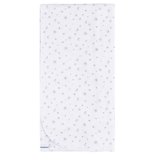 Image of Gerber Unisex Baby 100% Cotton Flannel Receiving Blankets 30x30 Inches (Pack of 16), Celestial, One Size