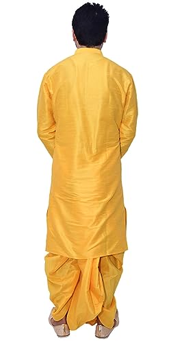 Image of Om Shubh Mangalam Men's Silk Ethnic Wear Dhoti Kurta Set For Wedding