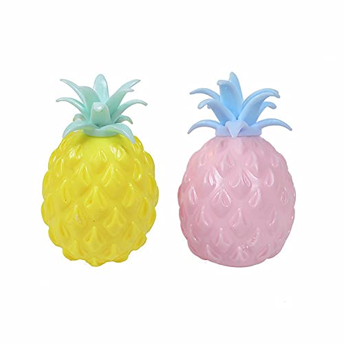 Canrulo Rainbow Stress Ball Pineapple Vent Ball Fidget Toy Stress Relief Fidget Balls Stress Balls for Stress Relief Ball Sensory Toy Gift for ADD ADHD Kids Adults (S Random 1Pcs)