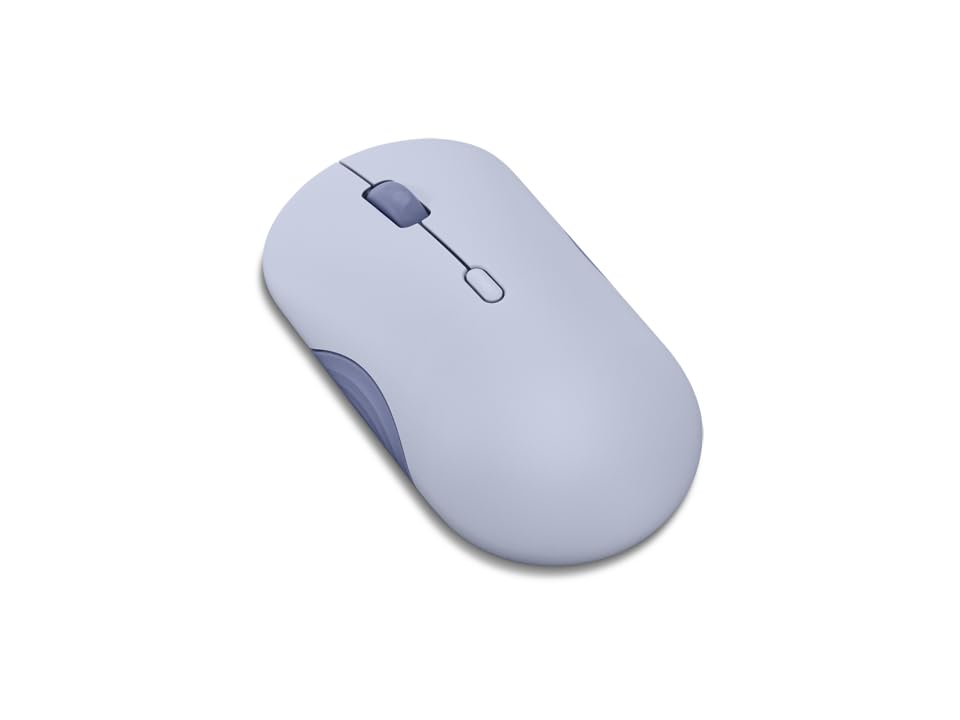 Image of Lenovo 350 Wireless Bluetooth Mouse, Silent Click, 3 Level DPI (1000, 1600, 2400), 36 Month Battery Life, 2 Device Pairing, Meta Grape