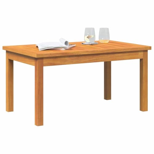 vidaXL Coffee Table in Oil Beige Solid Acacia Wood - Chic Garden and Terrace Furniture for Modern Outdoor Seating and Stylish Patio Relaxation