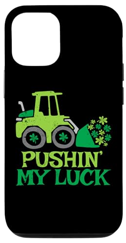Toddler St Patrick's Day Pushing My Luck Monster Truck Boys Carcasa para iPhone 12/12 Pro