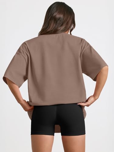 Image of Trendy Queen Womens Oversized T-Shirts Short Sleeves Workout Tops | Casual Summer Gym Tees Plus Size Fashion Clothes 2026