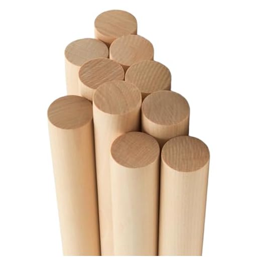 ALBO Wooden Dowel Rods - 10 Pack