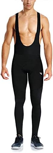 BALEAF Men’s Cycling Bib Tights Padded Thermal Winter Bib Pants Cold Weather Gear Fleece Bike Leggings