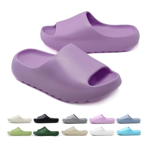 Image of Cloud Slides for Kids,Boys Girls Shower Slippers Bathroom Pool Sandals,Toddler Home House Open Toe Comfy Thick Sole Slippers,Summer Non-Slip Beach Shoes