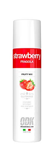 ODK Strawberry Puree Infused Fruit Syrup | Cocktails, Daiquiri, Smoothies, Cooking, Baking and Desserts, 75cl