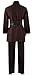 Men's Tunic Costume Halloween Anakin Costume Brown Tunic Hooded Robe Cosplay Full Set Knight Uniform Adult Outfit (Brown, Small)
