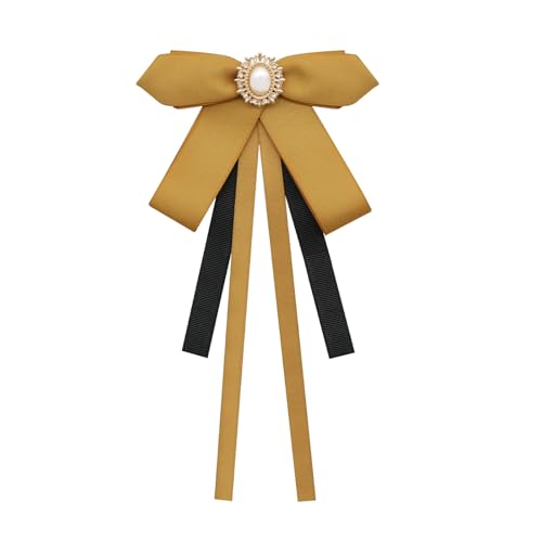 Image of LJBFNN Womens Bow Tie, Clip on Bow Ties Pre Tied Bowtie for Women Girls Ribbon Rhinestone Bow Tie for Shirt Uniform Wedding