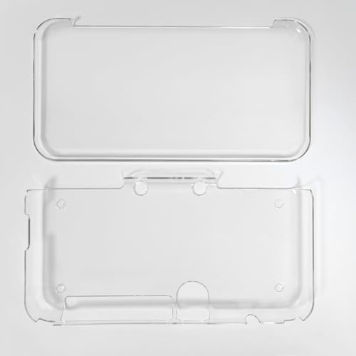 Image of Hzxkqmil Transparent Protective Case for Nintendo New 2DS XL /LL Console | Clear Crystal Hard Shell Protective Cover + 1 Set Screen Protectors Film and 4 Stylus Pen Accessories for New 2DSXL New 2DSLL