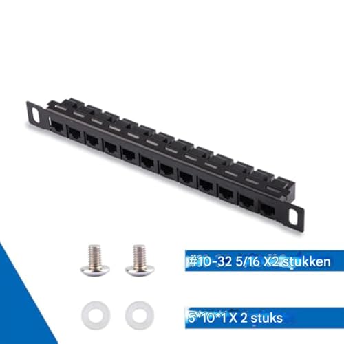 Panneau de brassage 12 ports non blindé CAT6 pour câblage d'usine